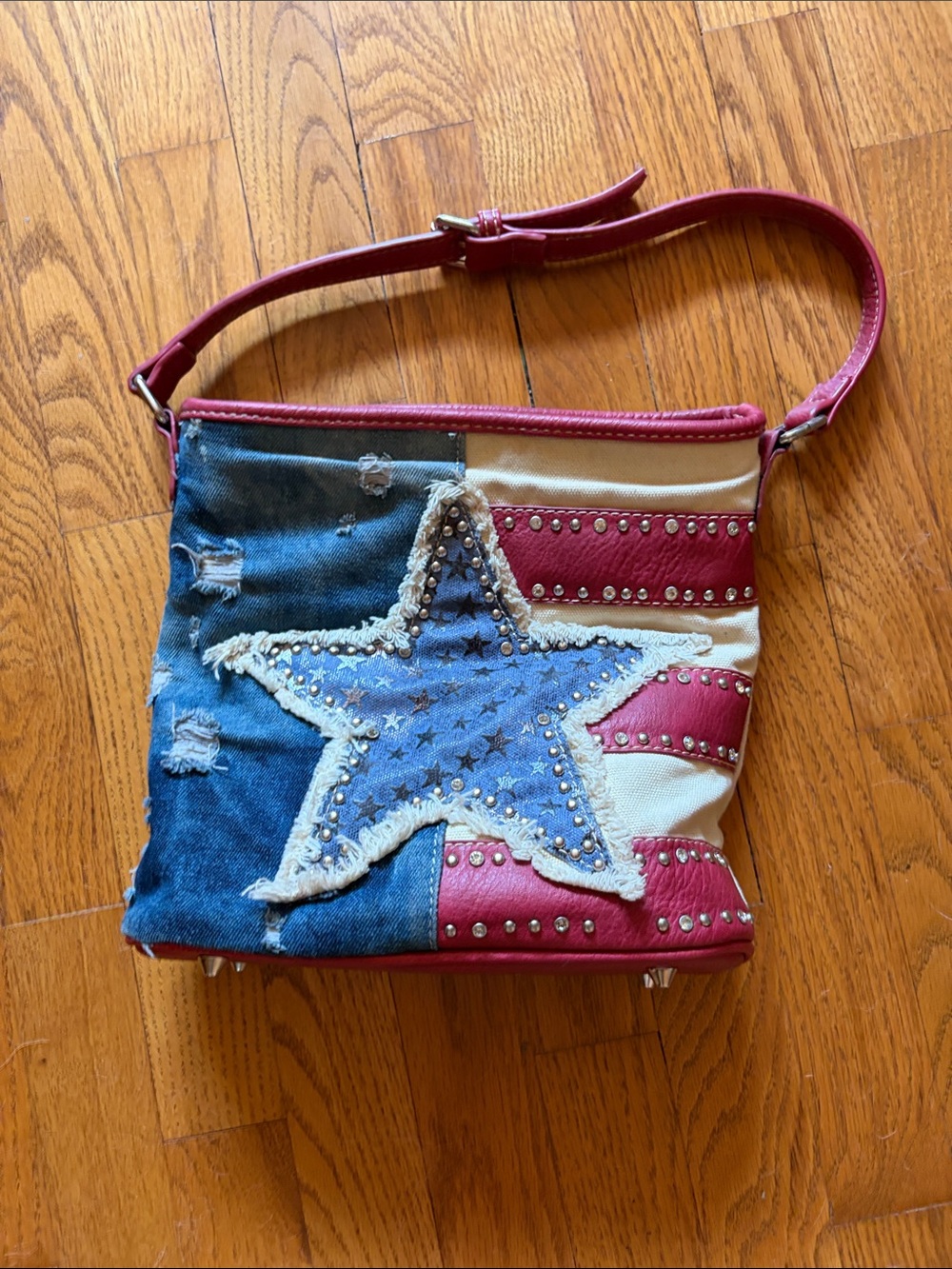Montana West Red, White & Blue Star studded patriotic Bag